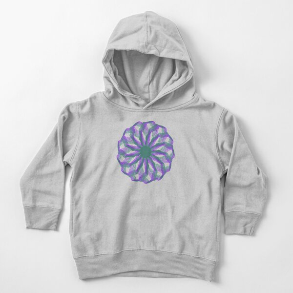 Spirograph with green and violet Toddler Pullover Hoodie
