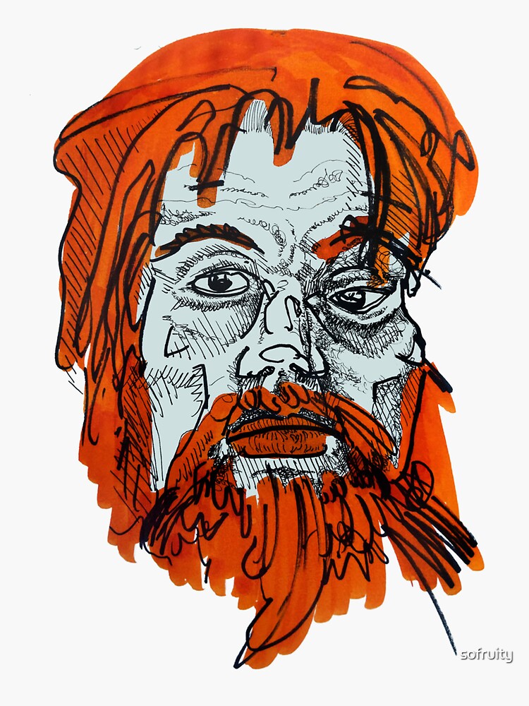 Thumbnail 3 of 3, Sticker, Ginger Sasquatch designed and sold by sofruity.