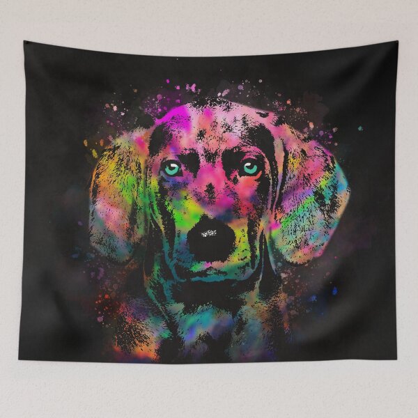Item preview, Weimaraner puppy color splash designed and sold by k9printart.