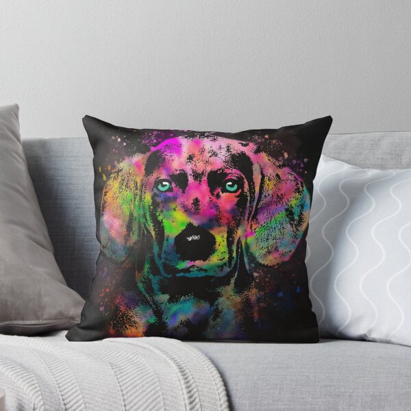 Item preview, Weimaraner puppy color splash designed and sold by k9printart.