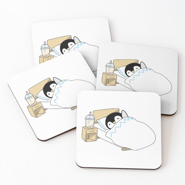 Item preview, Little Penguin Chilling in Bed with some Boba! designed and sold by SirBobalot.
