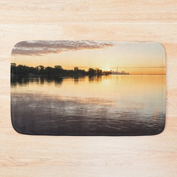 Item preview, Glossy Morning Mood - Silky Ripplets and Reflections with Toronto Skyline designed and sold by Georgia Mizuleva.