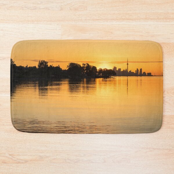 Item preview, Solar Power Gold - Glossy Aurea Dawning with Toronto Skyline designed and sold by Georgia Mizuleva.