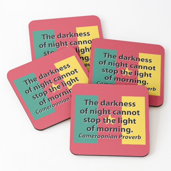 Item preview, The Darkness Of Night - Cameroonian Proverb designed and sold by CrankyOldDude.
