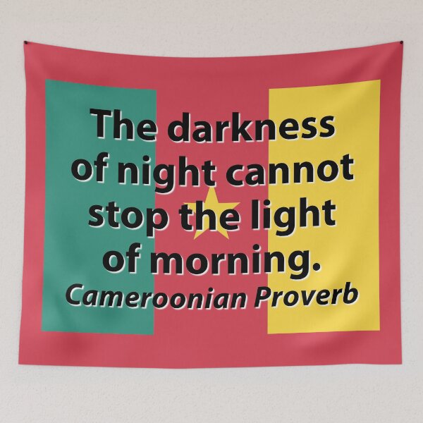 Item preview, The Darkness Of Night - Cameroonian Proverb designed and sold by CrankyOldDude.