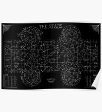 The Stars: A Constellation Map Poster