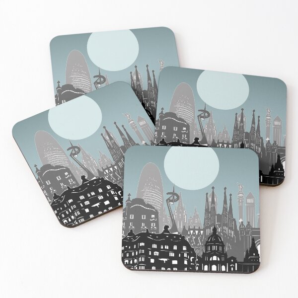 Item preview, barcelona skyline designed and sold by BekimART2.