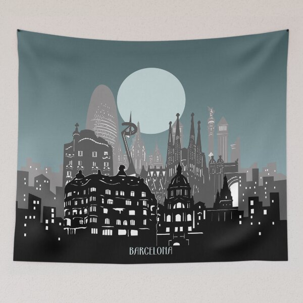 Item preview, barcelona skyline designed and sold by BekimART2.