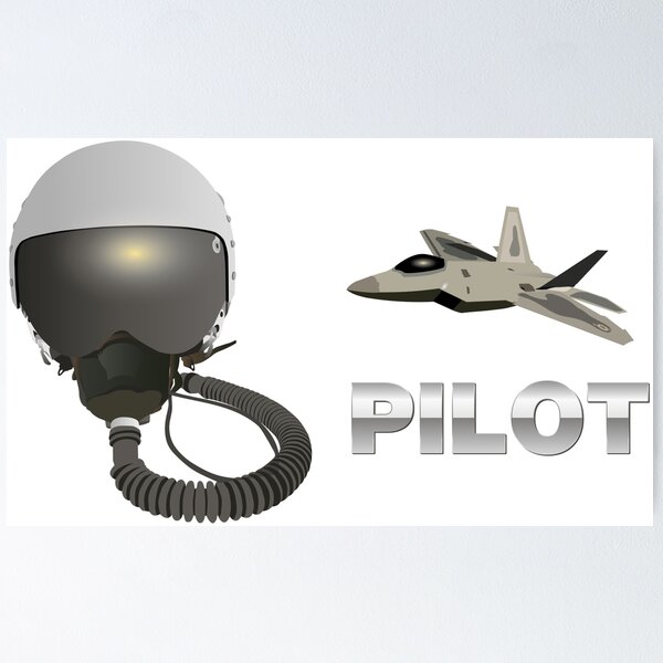 F-22 Raptor Jet Fighter Pilot Poster