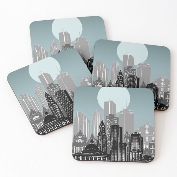 Item preview, boston skyline designed and sold by BekimART2.