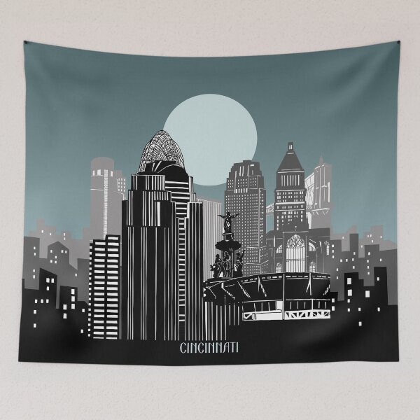 Item preview, cincinnati skyline designed and sold by BekimART2.