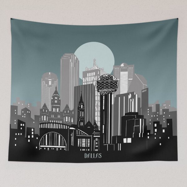 Item preview, dallas skyline designed and sold by BekimART2.