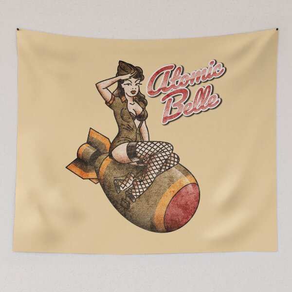 Item preview, Salty-Dog American Traditional Patriotic Atomic Bomb Belle Nose Art Pin-up Girl designed and sold by salty-dog.