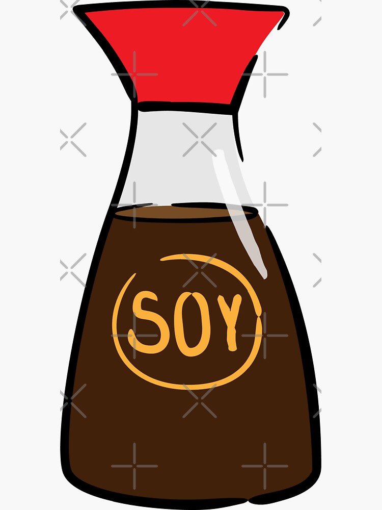 "Soy Sauce Soy sauce bottle (pink)" Sticker for Sale by littlearrow