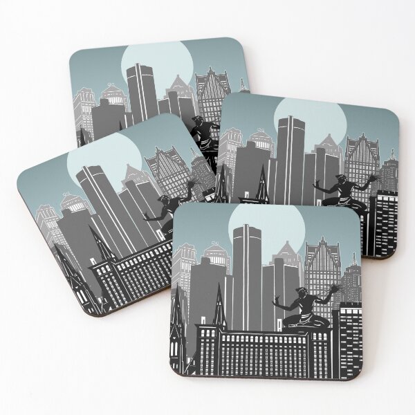 Item preview, detroit skyline designed and sold by BekimART2.