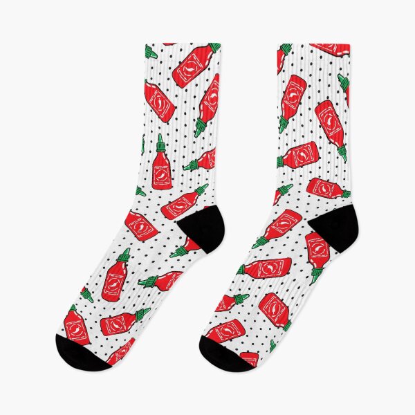 Item preview, Sriracha sauce - black polka dots - hot chili sauce designed and sold by littlearrow.
