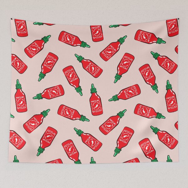 Item preview, Sriracha sauce - pink - hot chili sauce designed and sold by littlearrow.