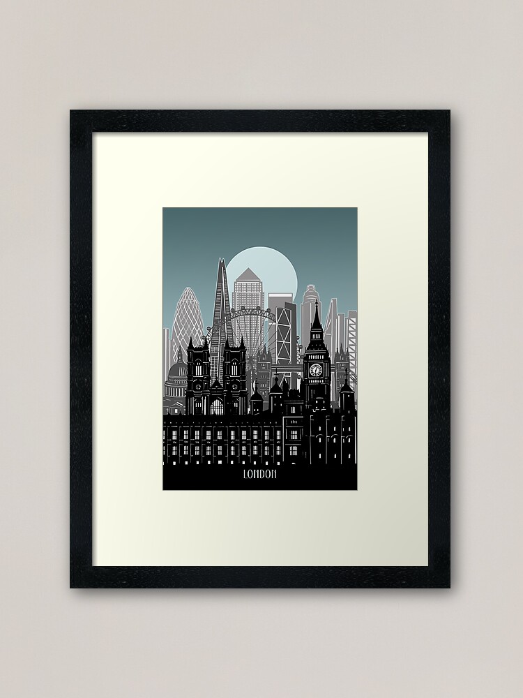 London Skyline Framed Art Print By Bekimart2 Redbubble