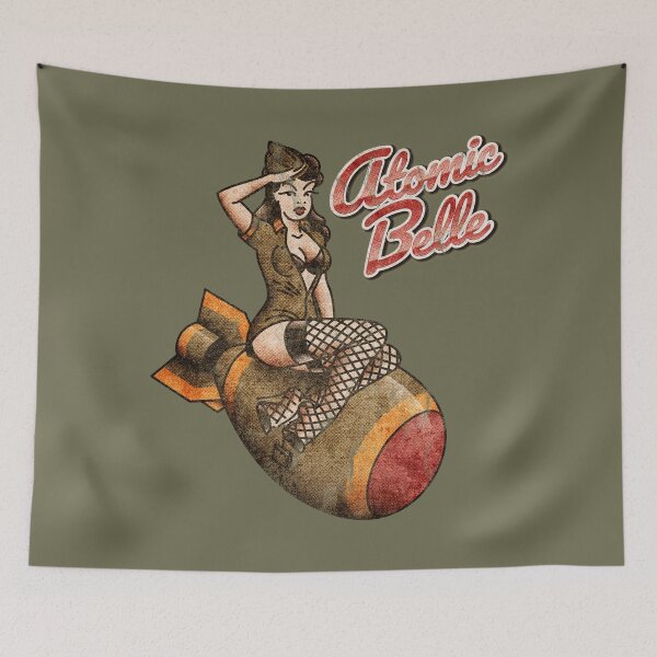 Item preview, Salty-Dog American Traditional Patriotic Atomic Bomb Belle Nose Art Pin-up Girl designed and sold by salty-dog.