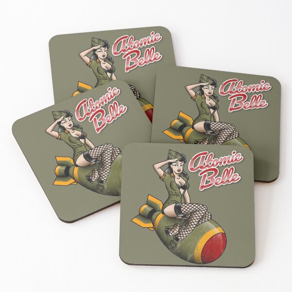 Item preview, Salty-Dog American Traditional Patriotic Atomic Bomb Belle Nose Art Pin-up Girl designed and sold by salty-dog.