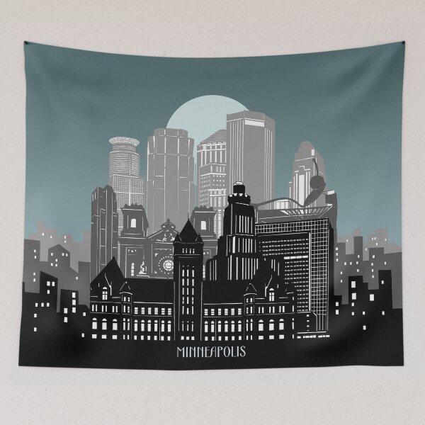 Item preview, minneapolis skyline designed and sold by BekimART2.