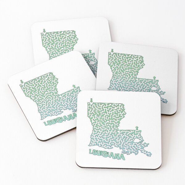 Item preview, Louisiana State Outline Maze & Labyrinth designed and sold by gorff.