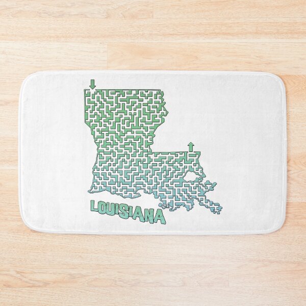 Item preview, Louisiana State Outline Maze & Labyrinth designed and sold by gorff.