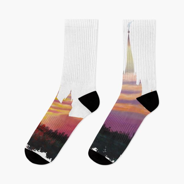 Item preview, San Diego LDS Temple Sunrise River Silhouette designed and sold by DSC Arts.