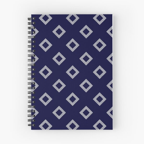 Item preview, Navy Blue Greek Key Diamond Polka Dot designed and sold by rewstudio.