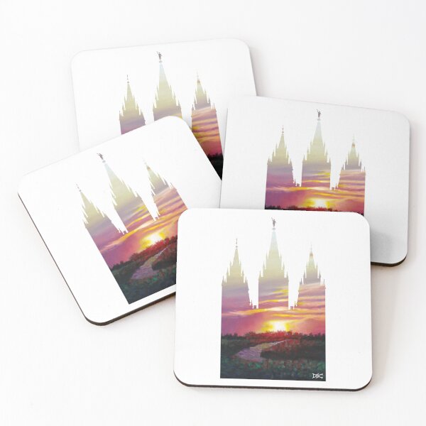 Item preview, Salt Lake City LDS Temple Sunrise River Silhouette designed and sold by DSC Arts.