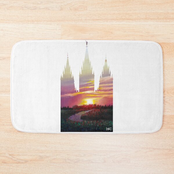 Item preview, Salt Lake City LDS Temple Sunrise River Silhouette designed and sold by DSC Arts.