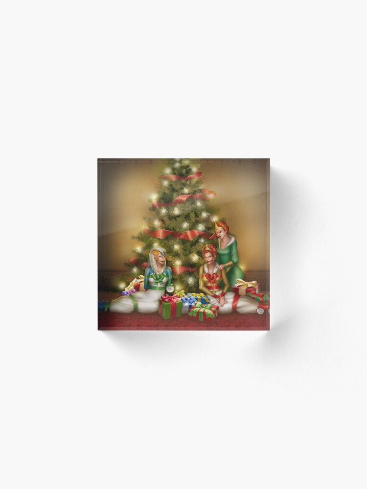 Alternate view of Christmas Princess Presents Acrylic Block