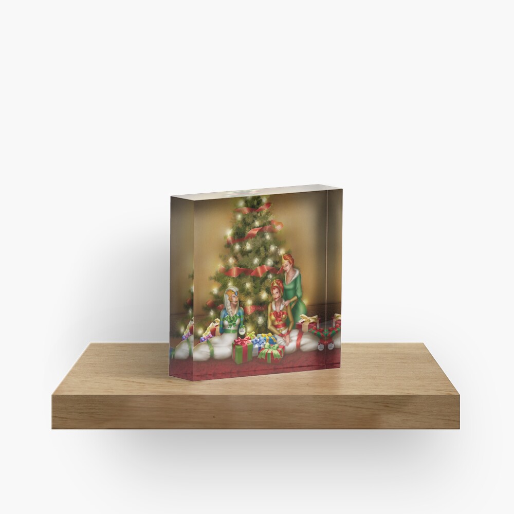 Christmas Princess Presents Acrylic Block