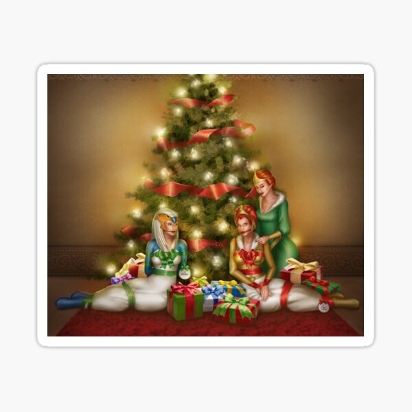 Christmas Princess Presents Sticker