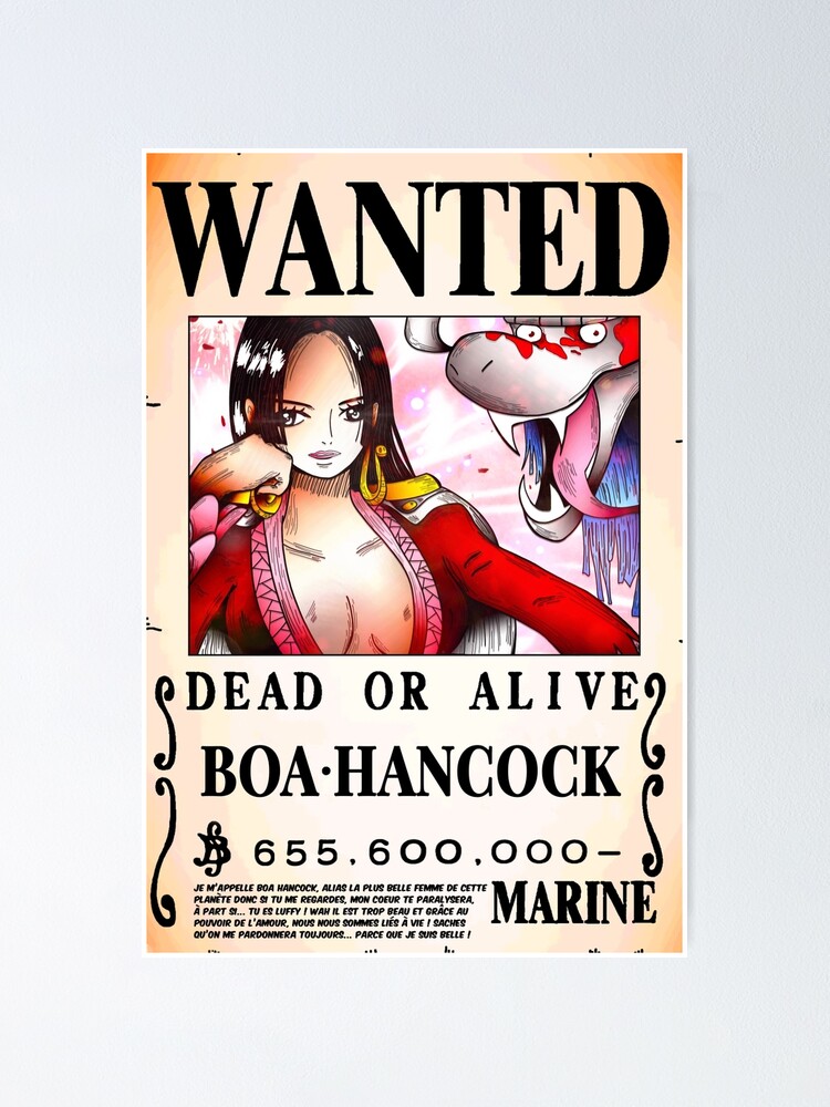 Wallpaper Boa Hancock Wanted Poster Anime Pictures Bounty Shichibukai Boa Hancock Decorate 