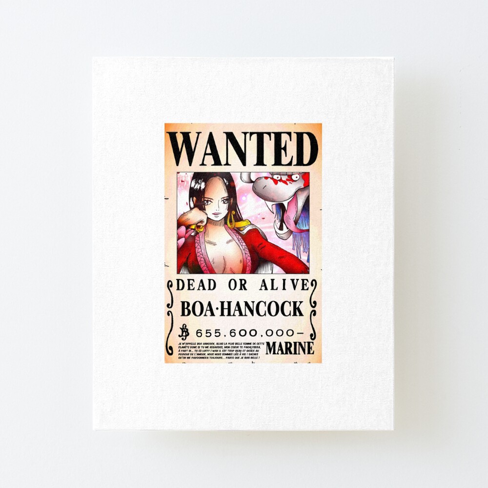 Wanted Poster Shichibukai Boa Hancock 655 Million Berrys One Piece Mounted Print By Axel0w Redbubble