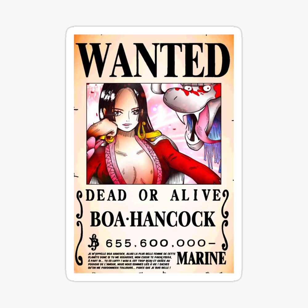 Boa Hancock Wanted Poster sẽ khiến bạn cảm thấy thật mãn nhãn với sự chi tiết và tinh tế. Bộ sưu tập này sẽ giúp bạn tìm hiểu nhiều hơn về nhân vật xinh đẹp này trong One Piece. Hãy trổ tài tìm kiếm và chiêm ngưỡng những tờ tuyệt phẩm này nhé!