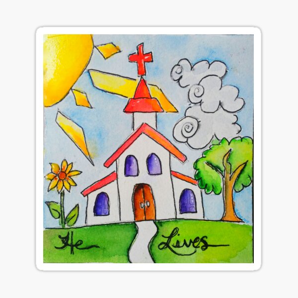 He Lives Sticker