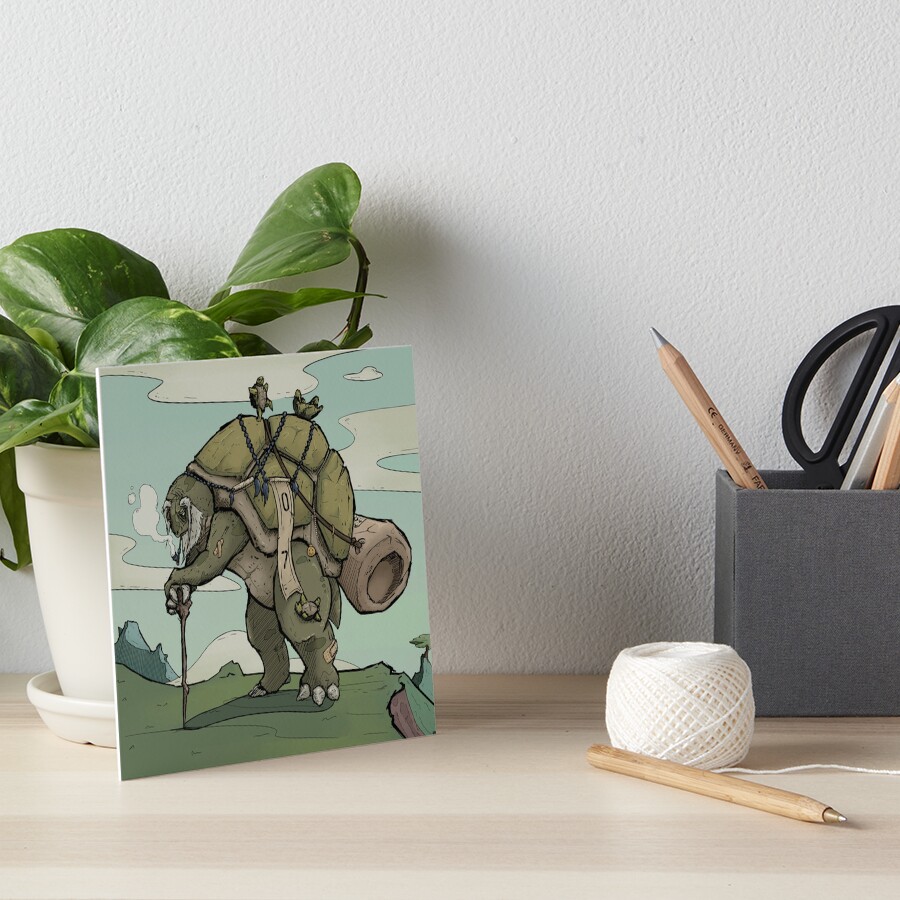 Backpacker Art Board Print