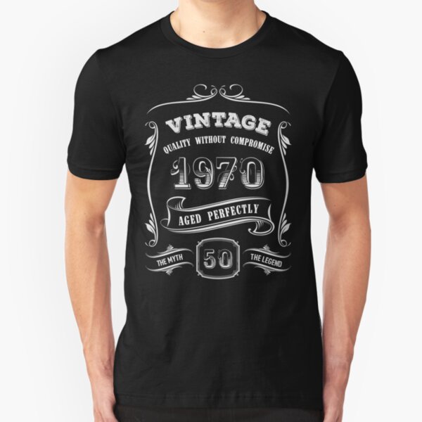 Vintage 1970 - 50th Birthday Gift Idea Slim Fit T-Shirt