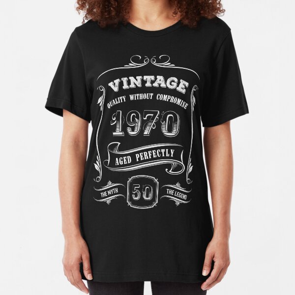 Vintage 1970 - 50th Birthday Gift Idea Slim Fit T-Shirt