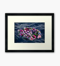 Flower crown on the sea! Framed Print