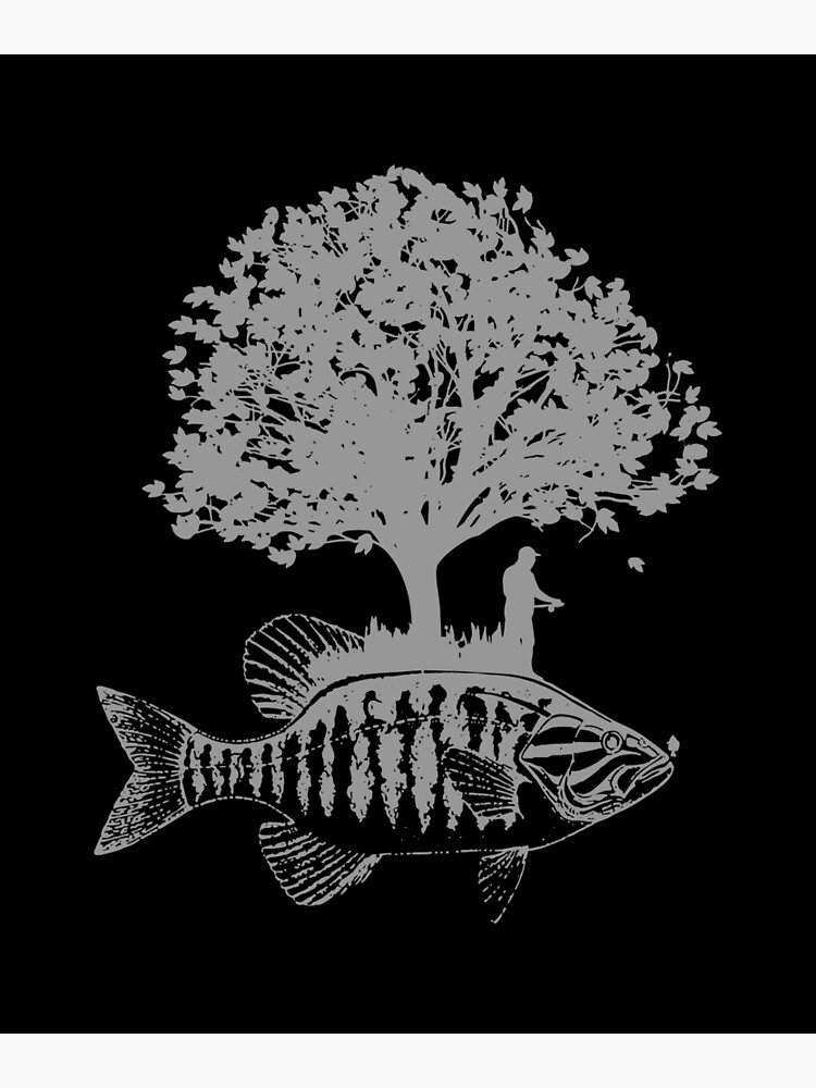 Discover Bass Fishing Root Fisherman Premium Matte Vertical Poster