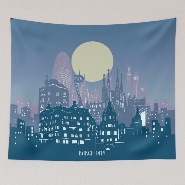 Item preview, barcelona skyline designed and sold by BekimART2.