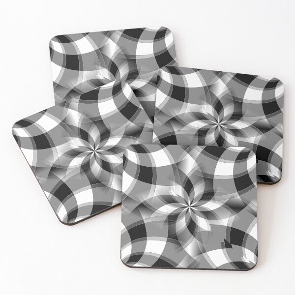 Item preview, Rhombus monochrome flower pattern designed and sold by siwabudda.