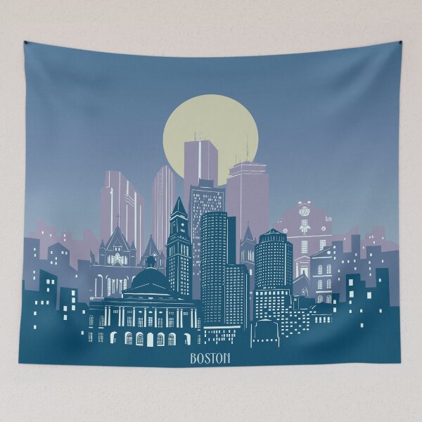 Item preview, boston skyline designed and sold by BekimART2.