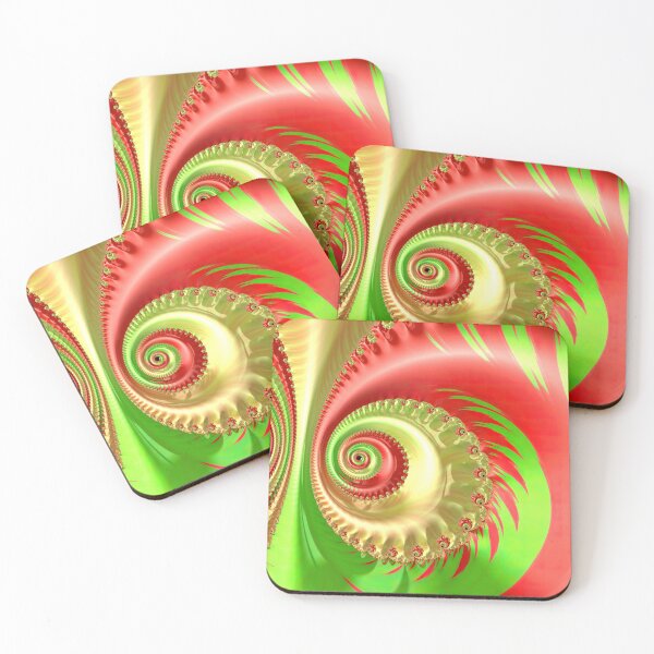 Item preview, Bright Red and Green Spiral designed and sold by Elisabeth Lucas.