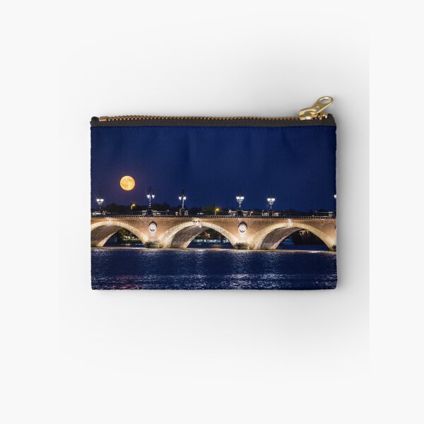 Item preview, France. Bordeaux. Bridge over Garonne river at Night with Full Moon. designed and sold by vadim19.