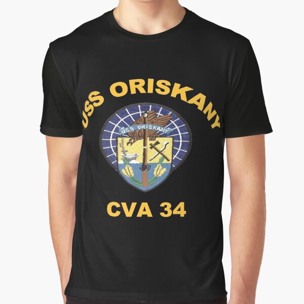Vista previa del artículo con la obra «Cresta del USS Oriskany (CV-34) para fondos oscuros», diseñado y vendido por Nikki SpaceStuffPlus.