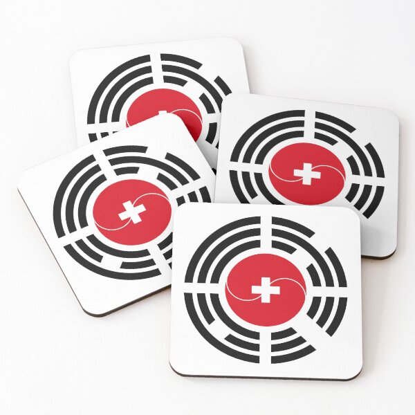 Item preview, Korean Swiss Multinational Patriot Flag Series designed and sold by Carbon-Fibre Media.